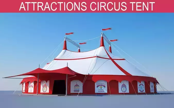 Circus tent 3D model