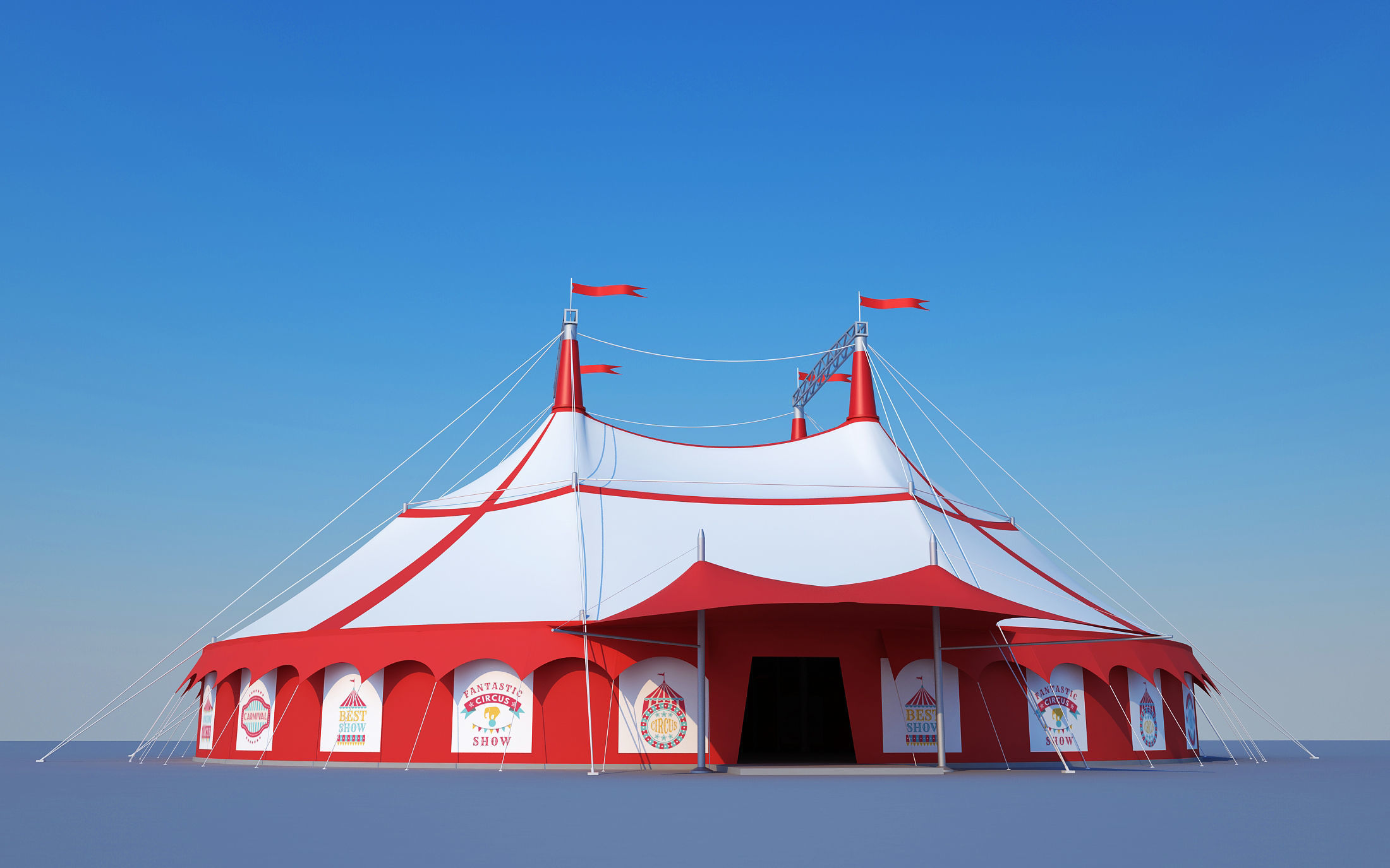 Circus tent 3D model_8