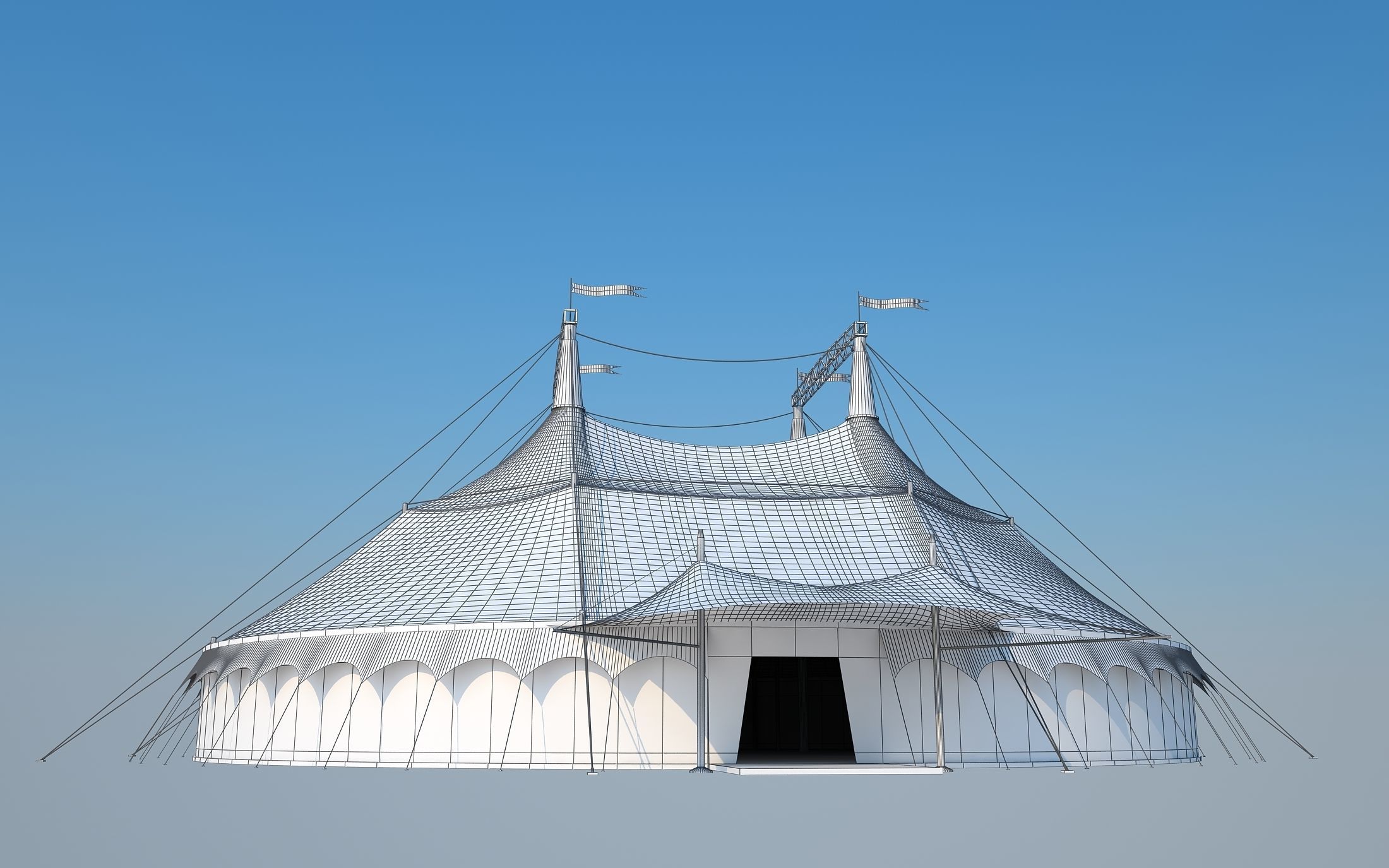 Circus tent 3D model_9