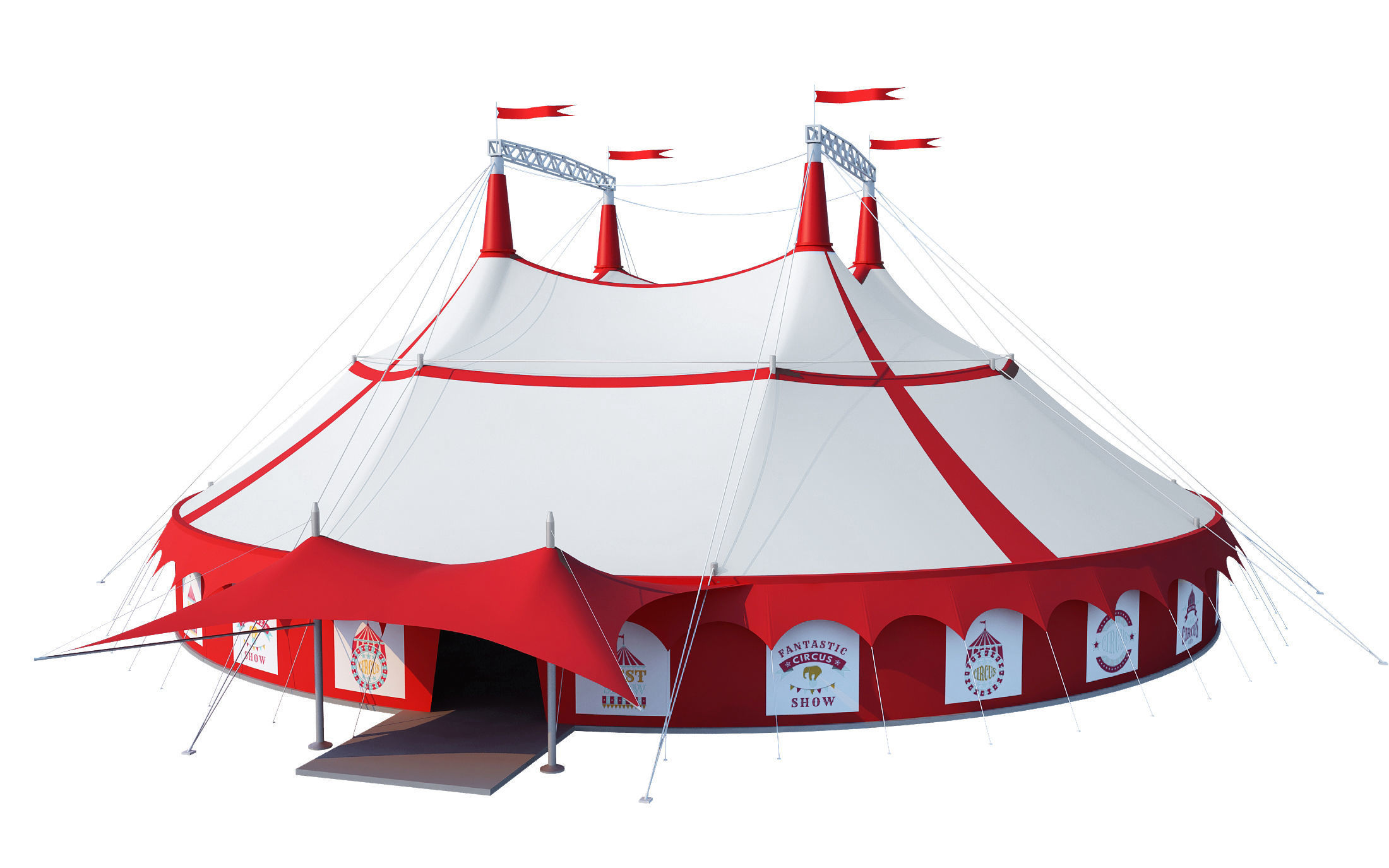 Circus tent 3D model_4