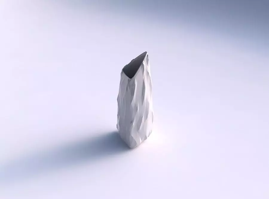 Vase tipped triangle with low-polygon 3D print model