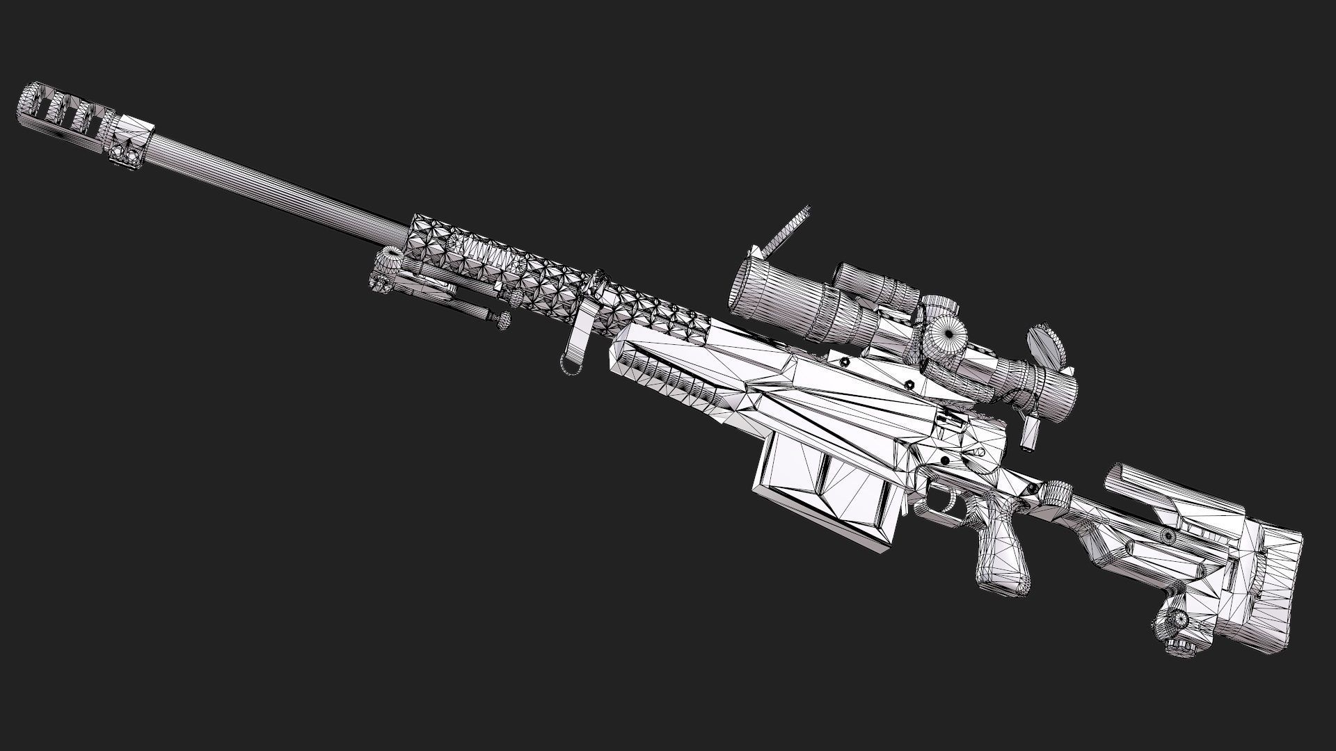 AX-50 Sniper Rifle AAA FPS Game Ready Weapon Asset Low-poly 3D model_18