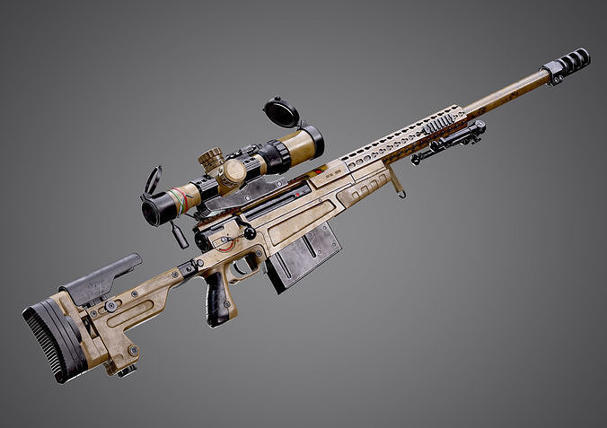 AX-50 Sniper Rifle AAA FPS Game Ready Weapon Asset Low-poly 3D model