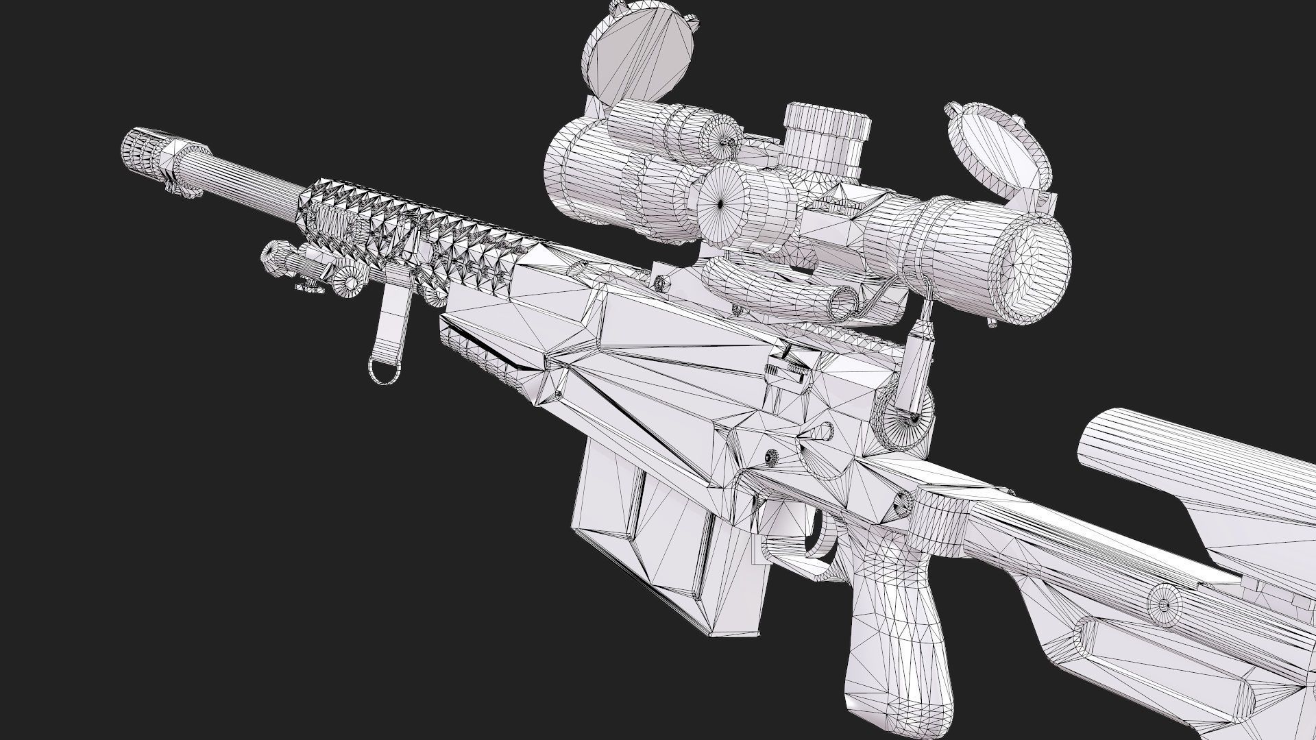 AX-50 Sniper Rifle AAA FPS Game Ready Weapon Asset Low-poly 3D model_19
