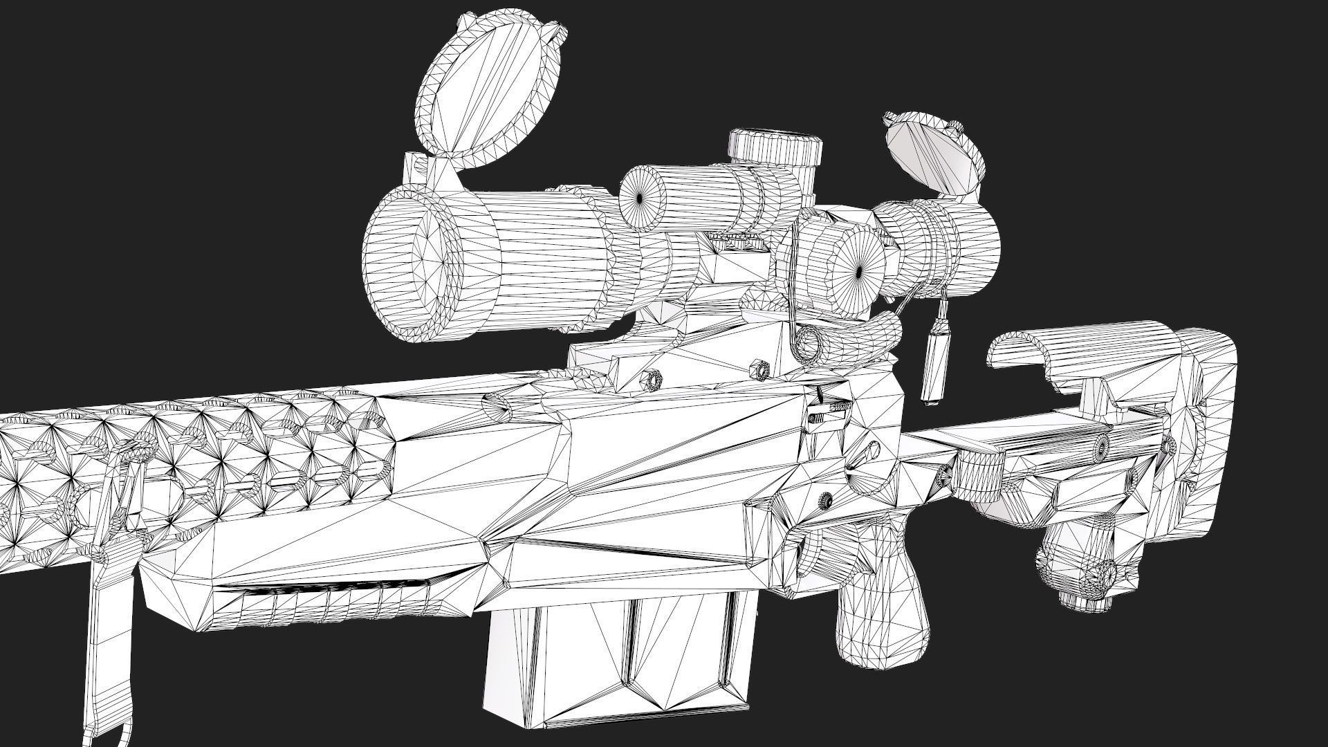 AX-50 Sniper Rifle AAA FPS Game Ready Weapon Asset Low-poly 3D model_22