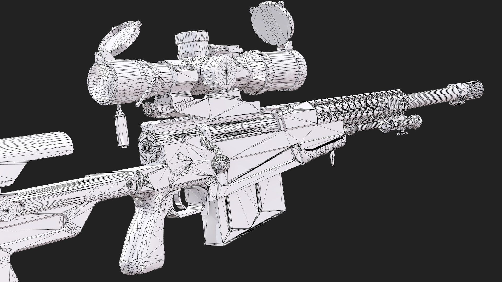 AX-50 Sniper Rifle AAA FPS Game Ready Weapon Asset Low-poly 3D model_20
