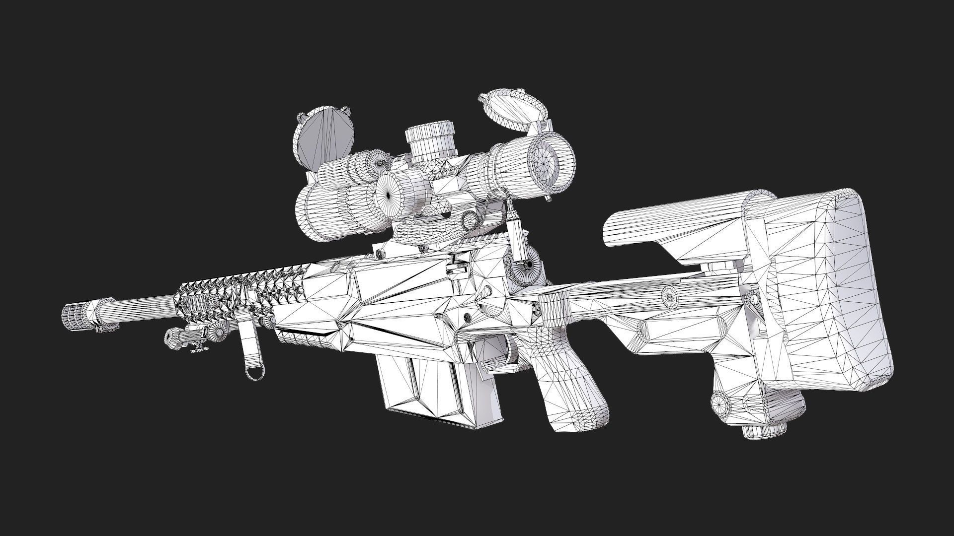 AX-50 Sniper Rifle AAA FPS Game Ready Weapon Asset Low-poly 3D model_23