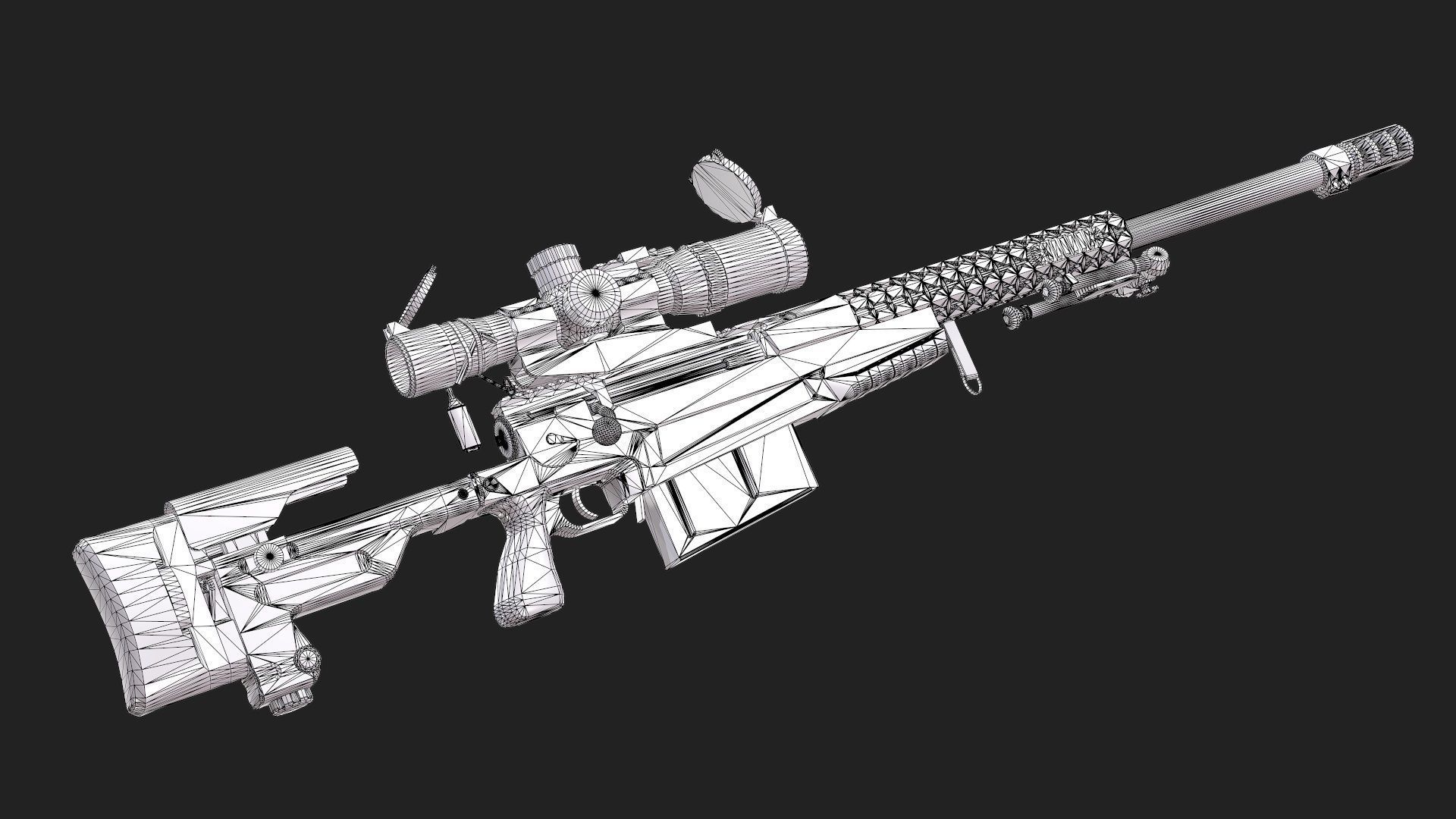 AX-50 Sniper Rifle AAA FPS Game Ready Weapon Asset Low-poly 3D model_17