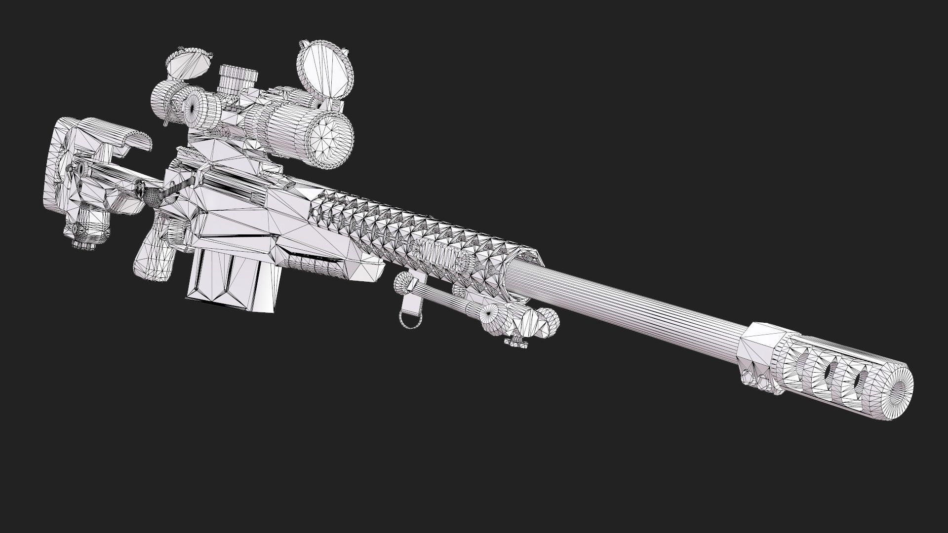 AX-50 Sniper Rifle AAA FPS Game Ready Weapon Asset Low-poly 3D model_21