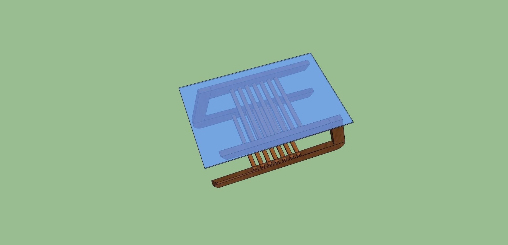 modern coffee table  Free 3D model_4