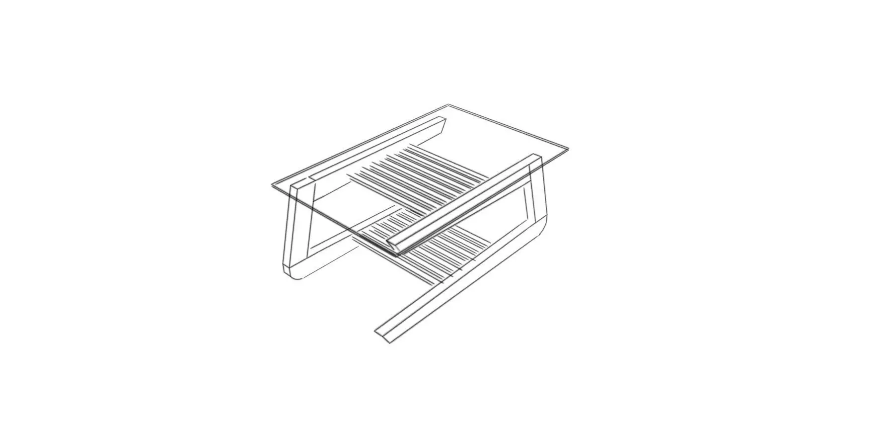 modern coffee table  Free 3D model_0