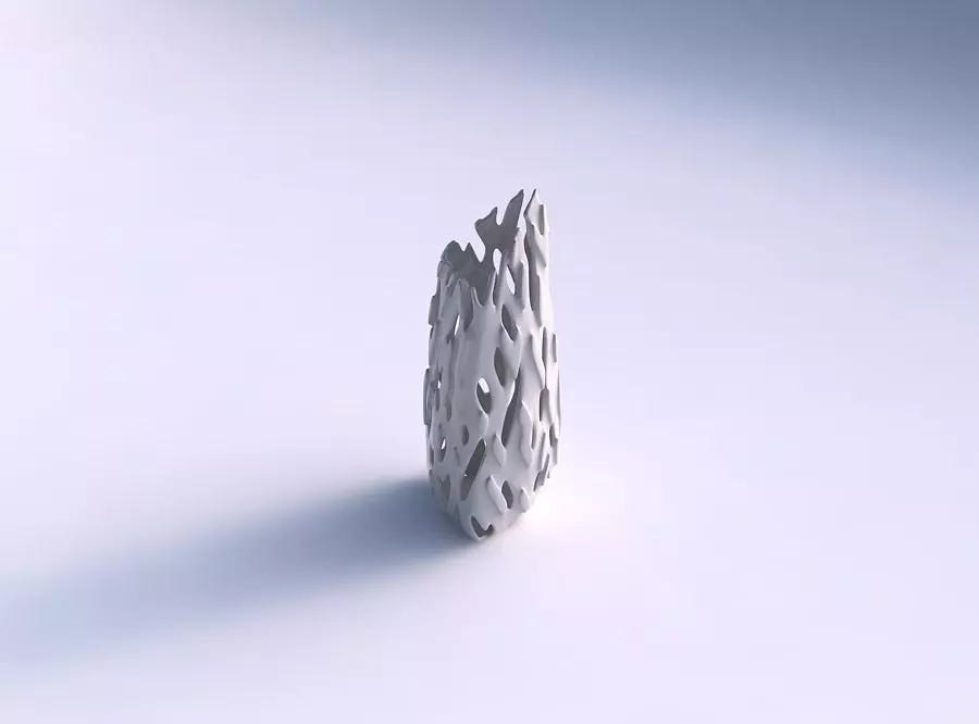 Vase tipped triangle with smooth cuts and 3D print model