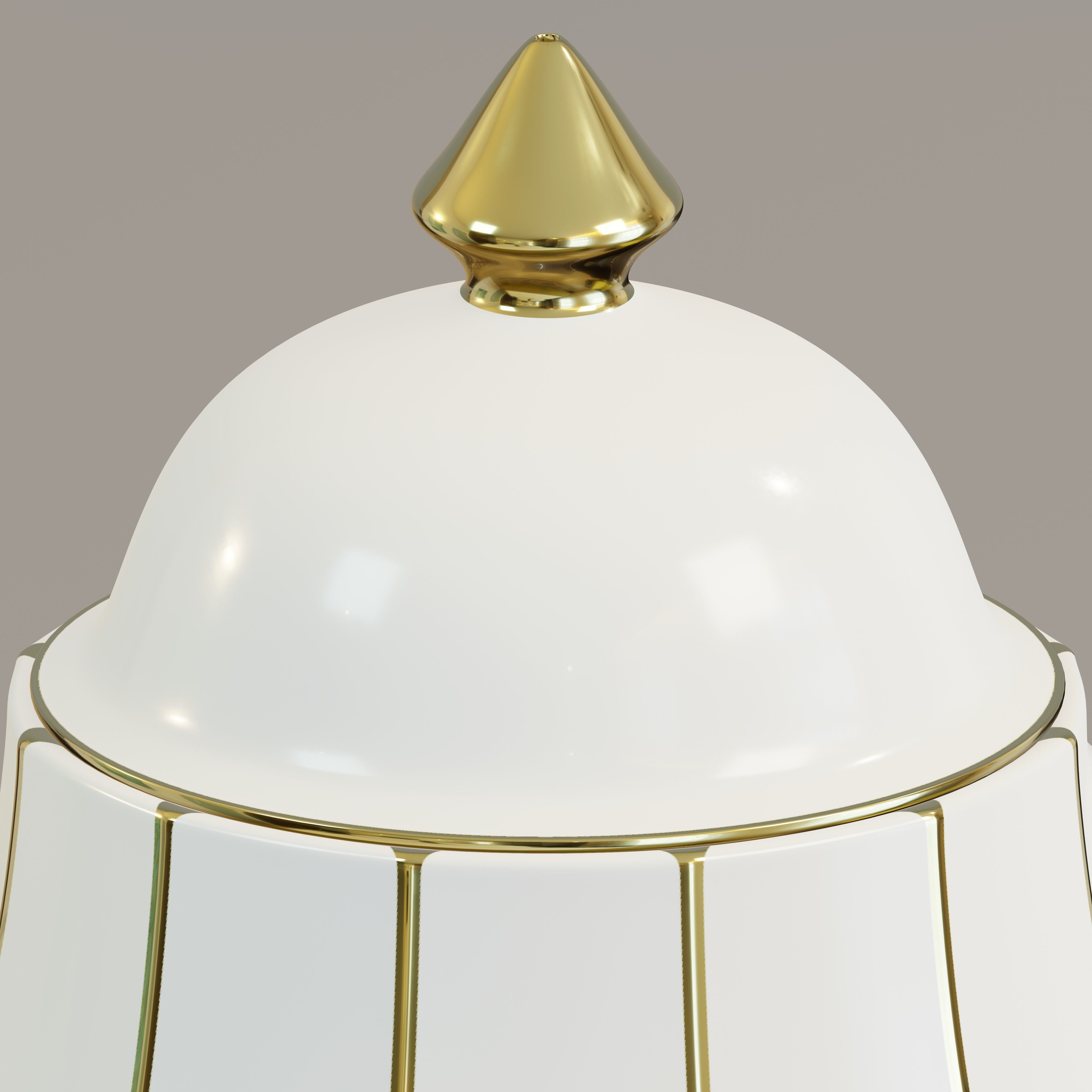  Vintage bell shaped teapot  3D model_3