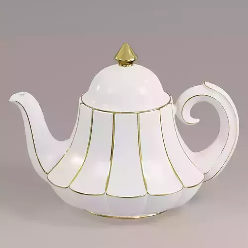  Vintage bell shaped teapot  3D model