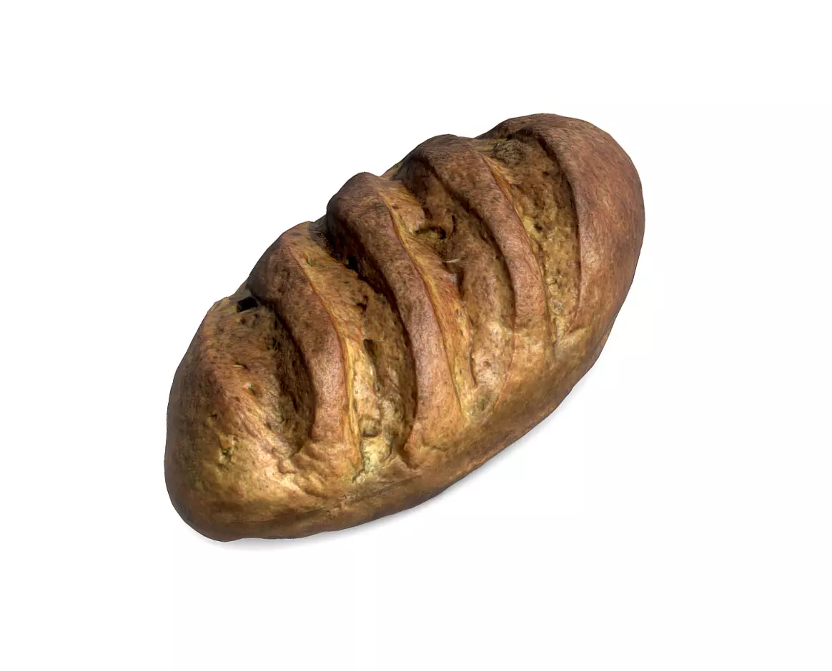 Sliced loaf PBR scan low-poly 3D model Low-poly 3D model_0