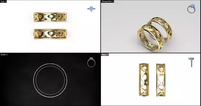 Geometric patterned ring  3D print model