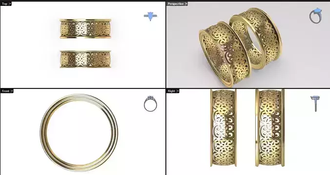 contemporan patterned ring  3D print model