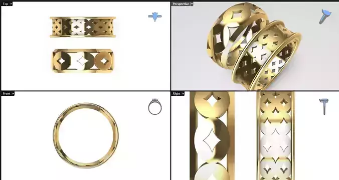 smart patterned ring  3D print model