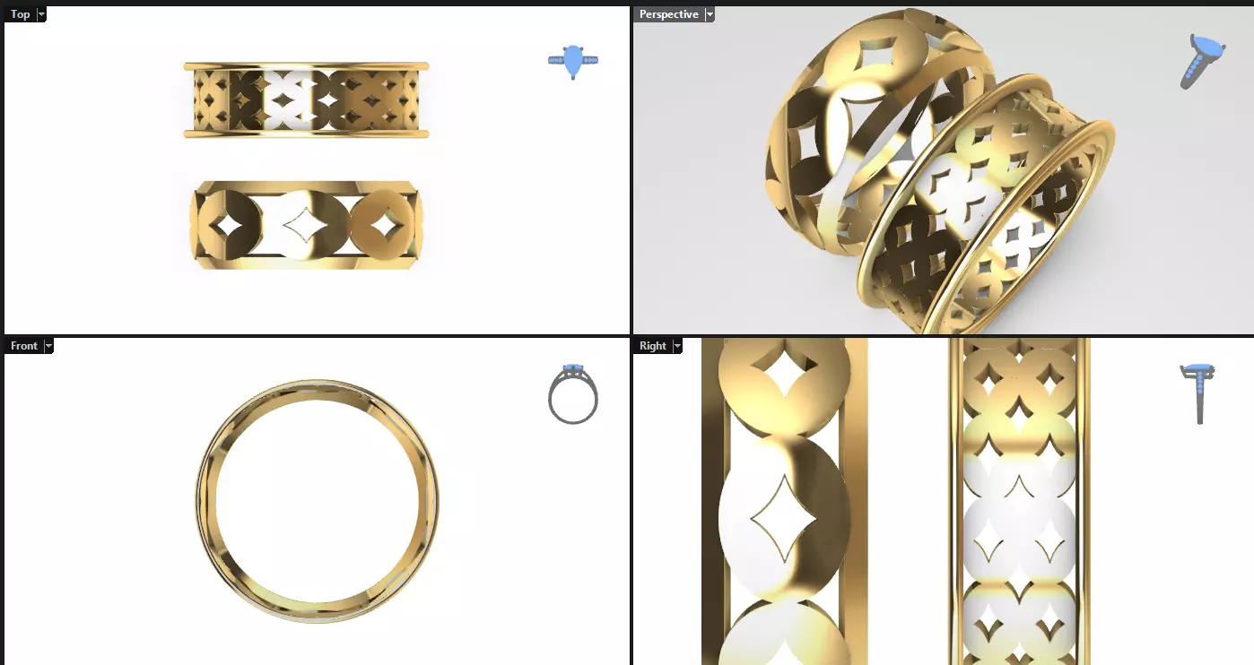 smart patterned ring 3D print model