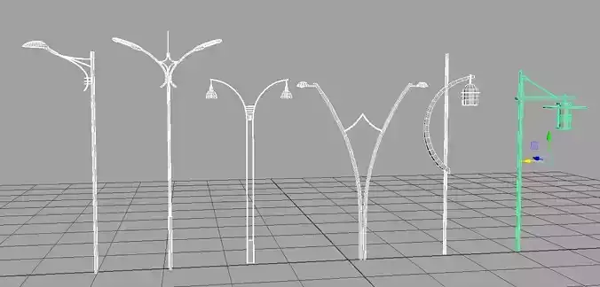 environment street light set