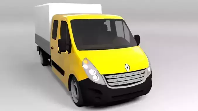 RENAULT MASTER 2015 LOWPOLY Low-poly 3D model