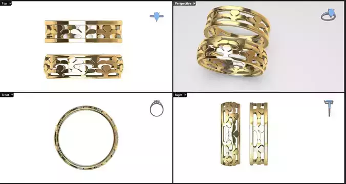 women patterned ring