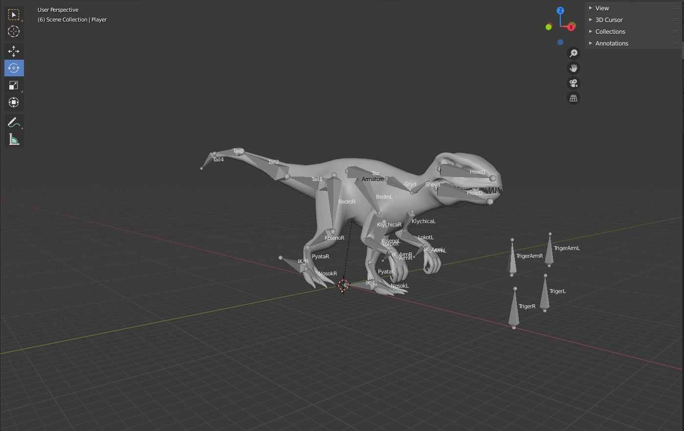 Raptor Animation 3D model_3
