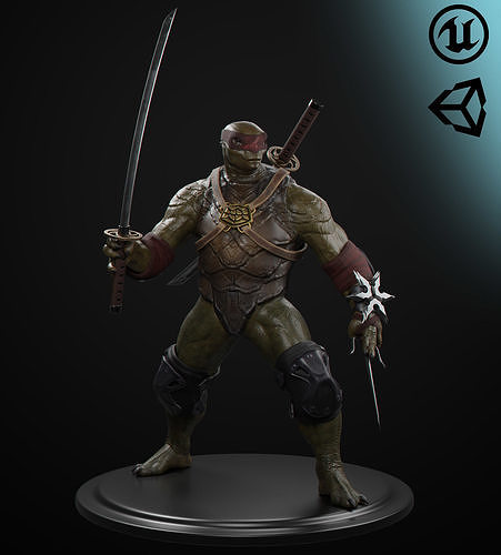 ninja turtle Low-poly 3D model