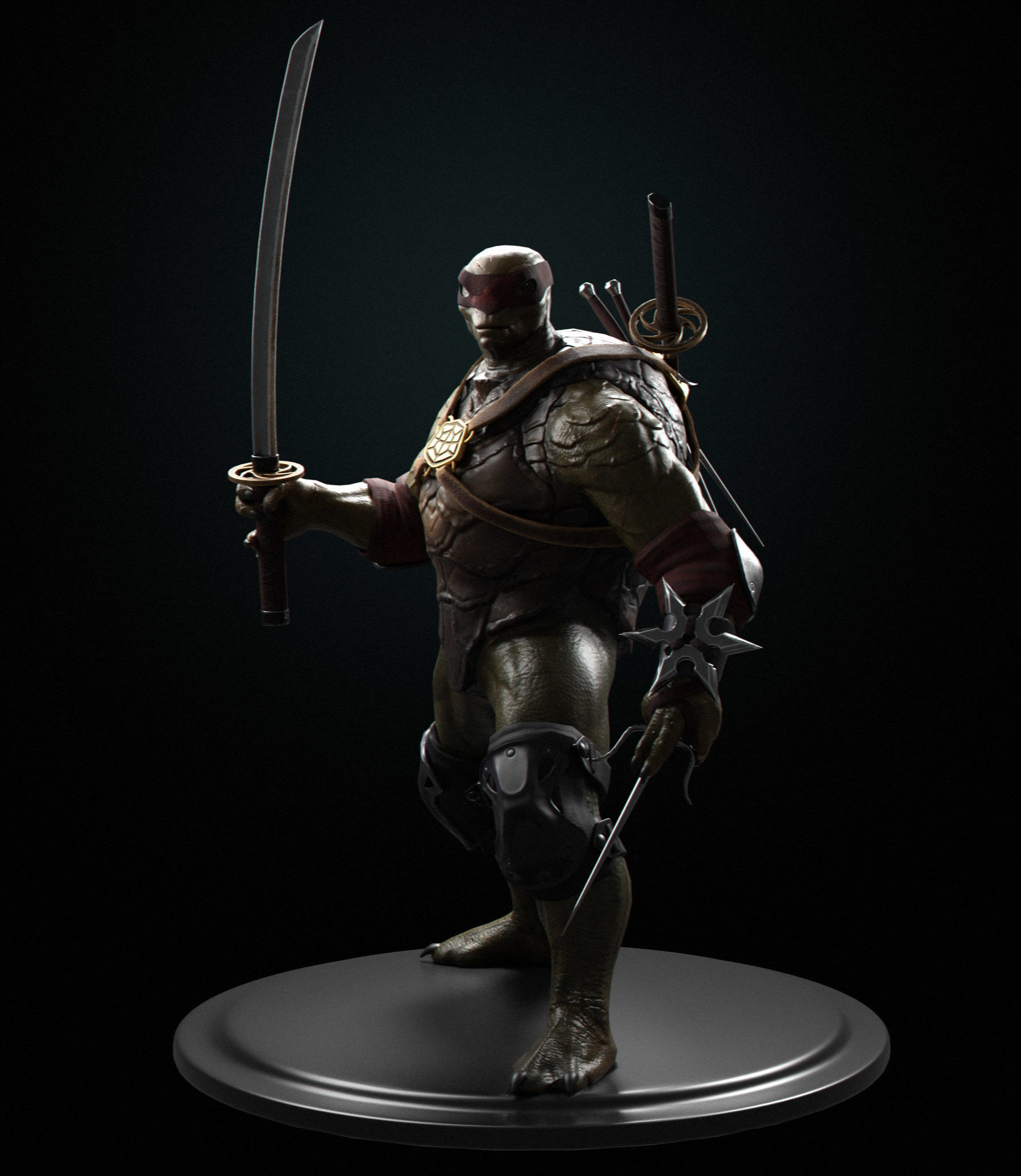 ninja turtle Low-poly 3D model_1