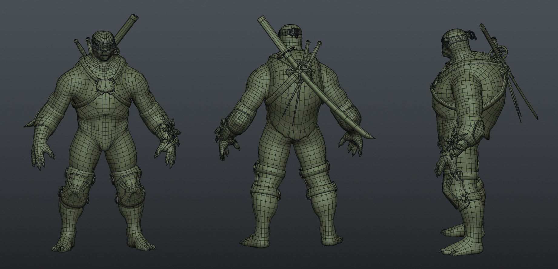 ninja turtle Low-poly 3D model_7