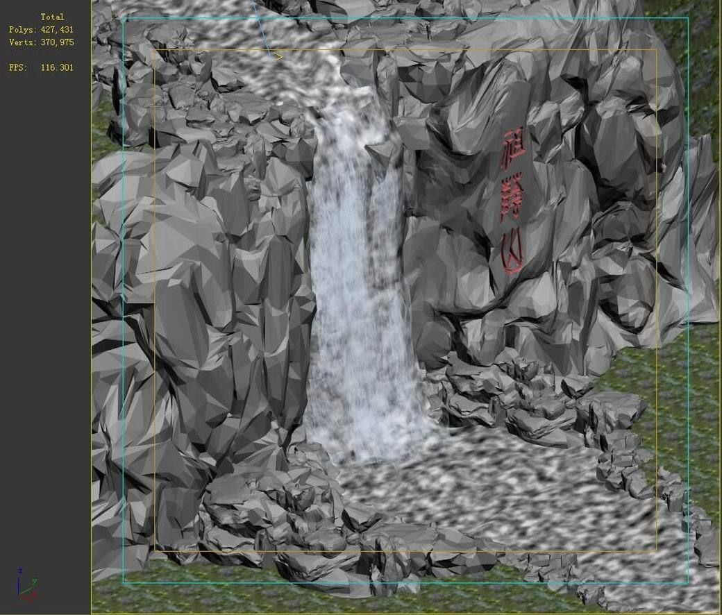 Mountain Landscape - Waterfall 03 3D model_5