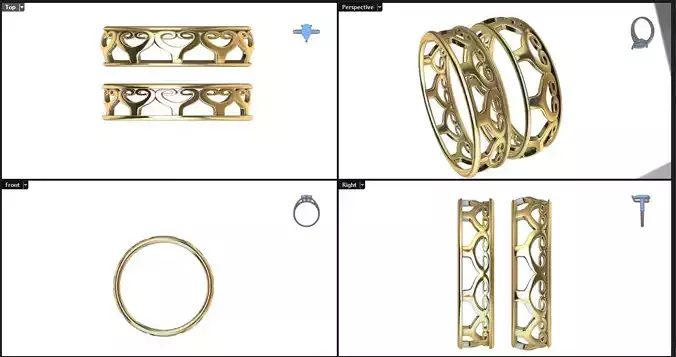 women patterned ring