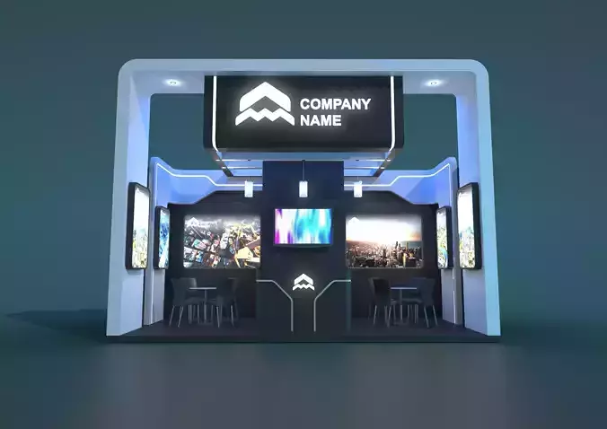 Exhibition Stand KIPBR 18 sqm 3D model