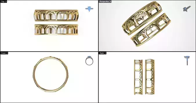 women patterned ring