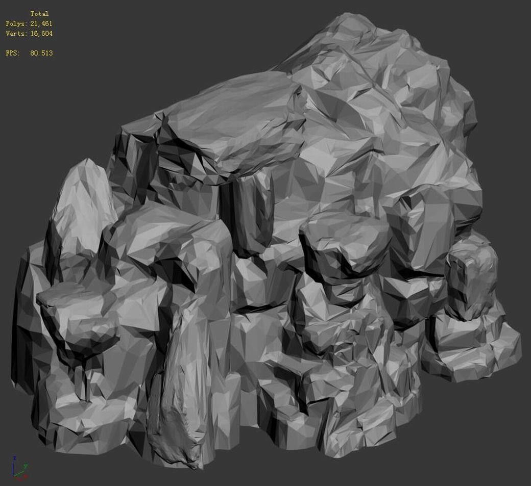 Mountain - Rock 035 3D model_4