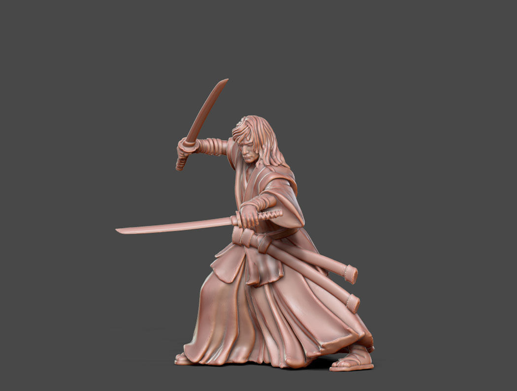 Ronin Gosai V2 - 35 mm scale 3D print model_6