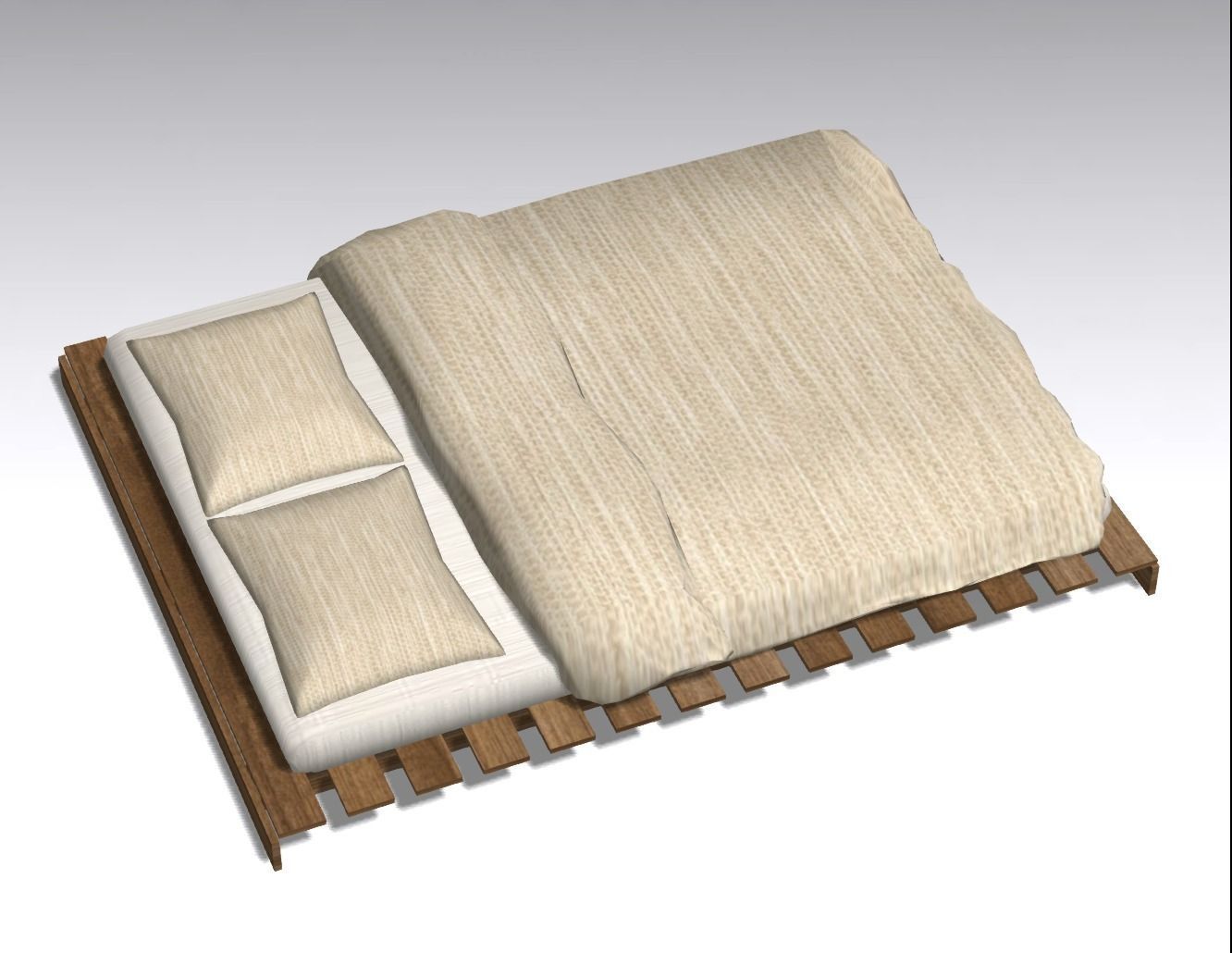 Pallet Bed Low-poly 3D model