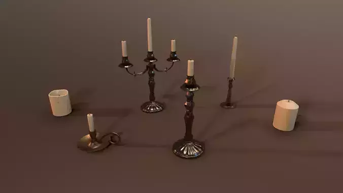 Candle Holder - PBR Model