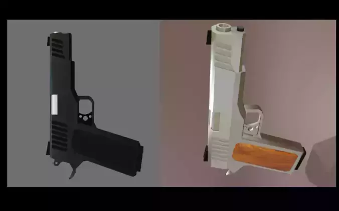 9mm Pistol Pack  3D Model Collection