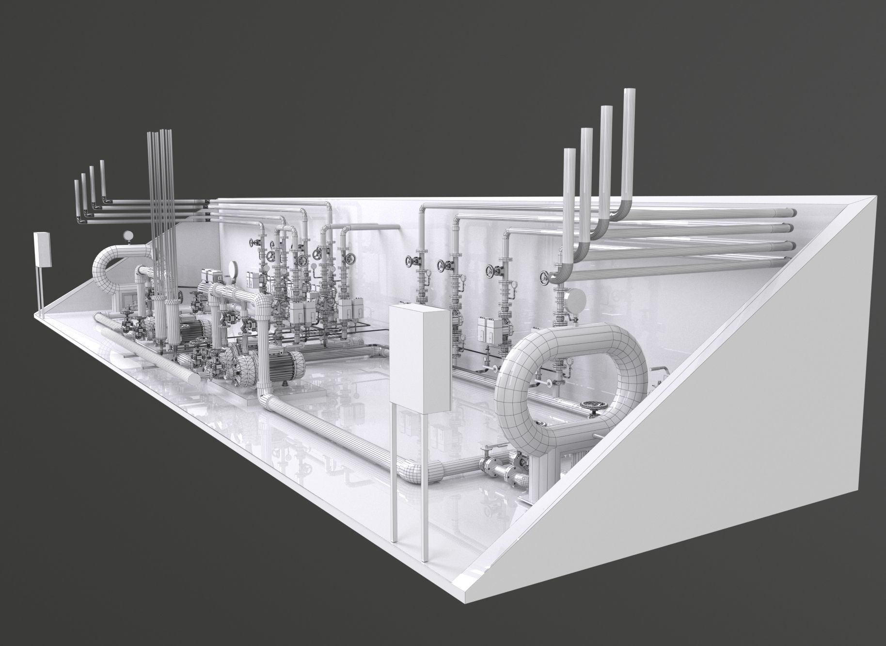 Fire-fighting pumping station 3D model_9