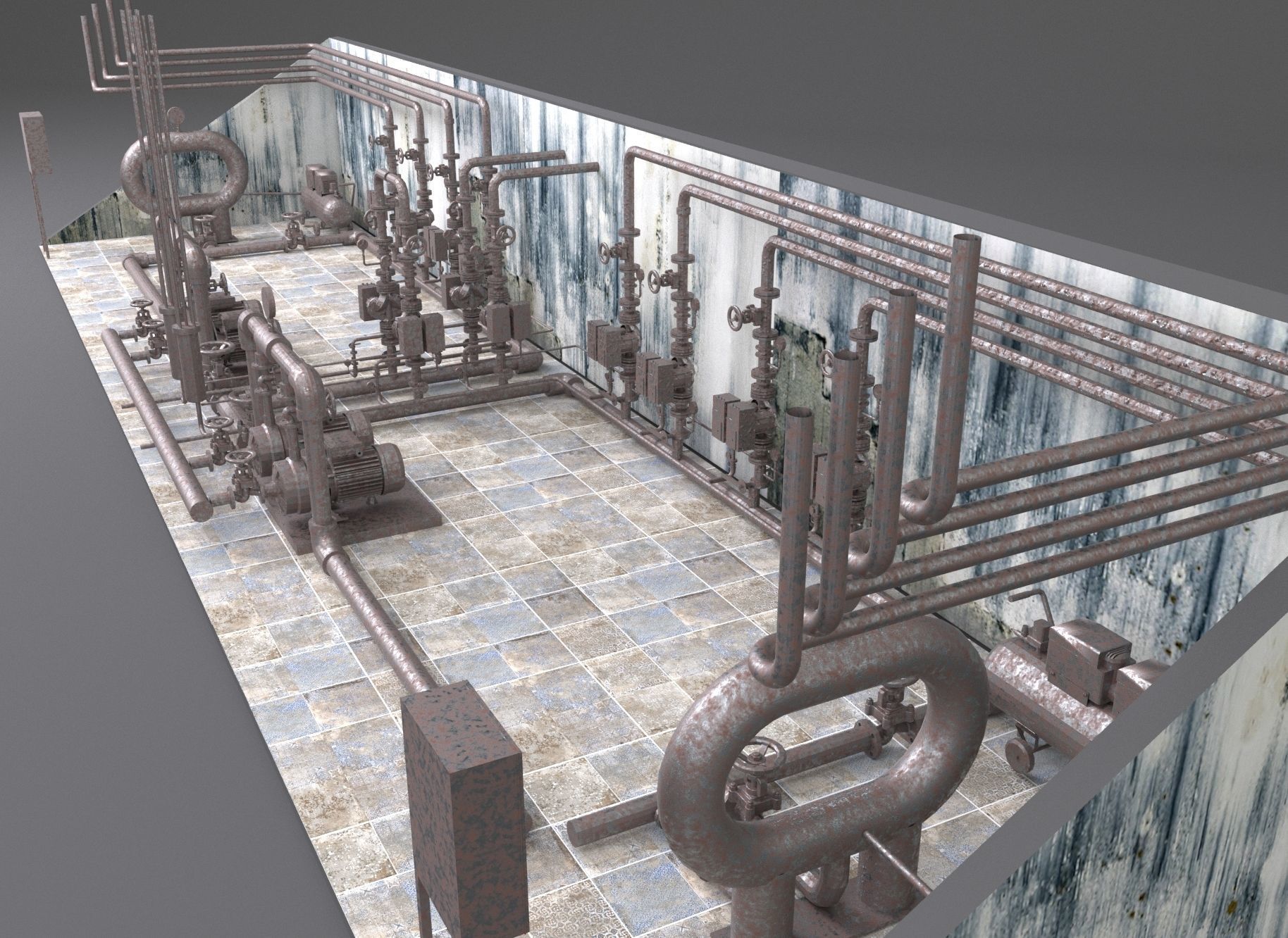 Fire-fighting pumping station 3D model_5
