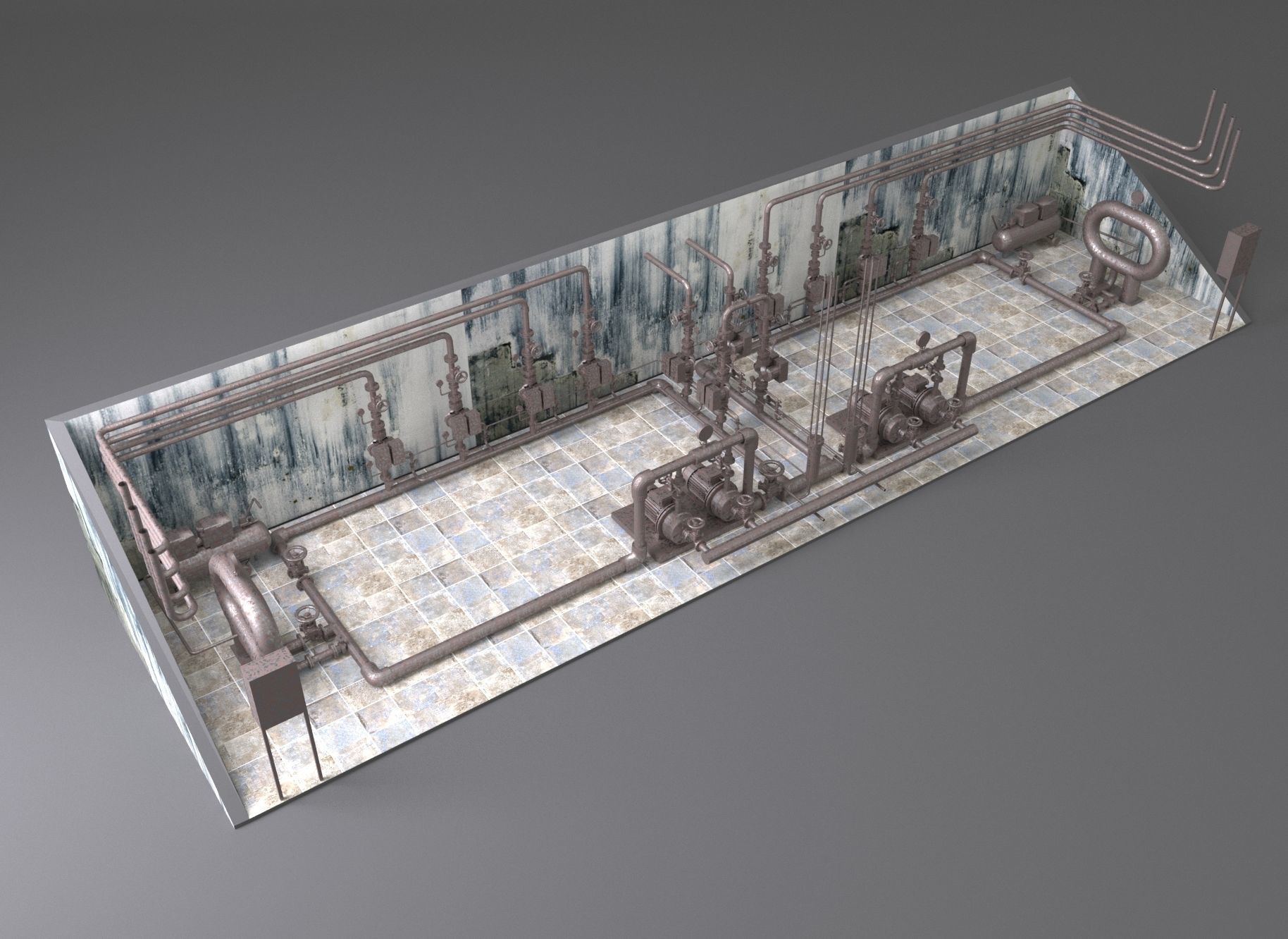 Fire-fighting pumping station 3D model_3