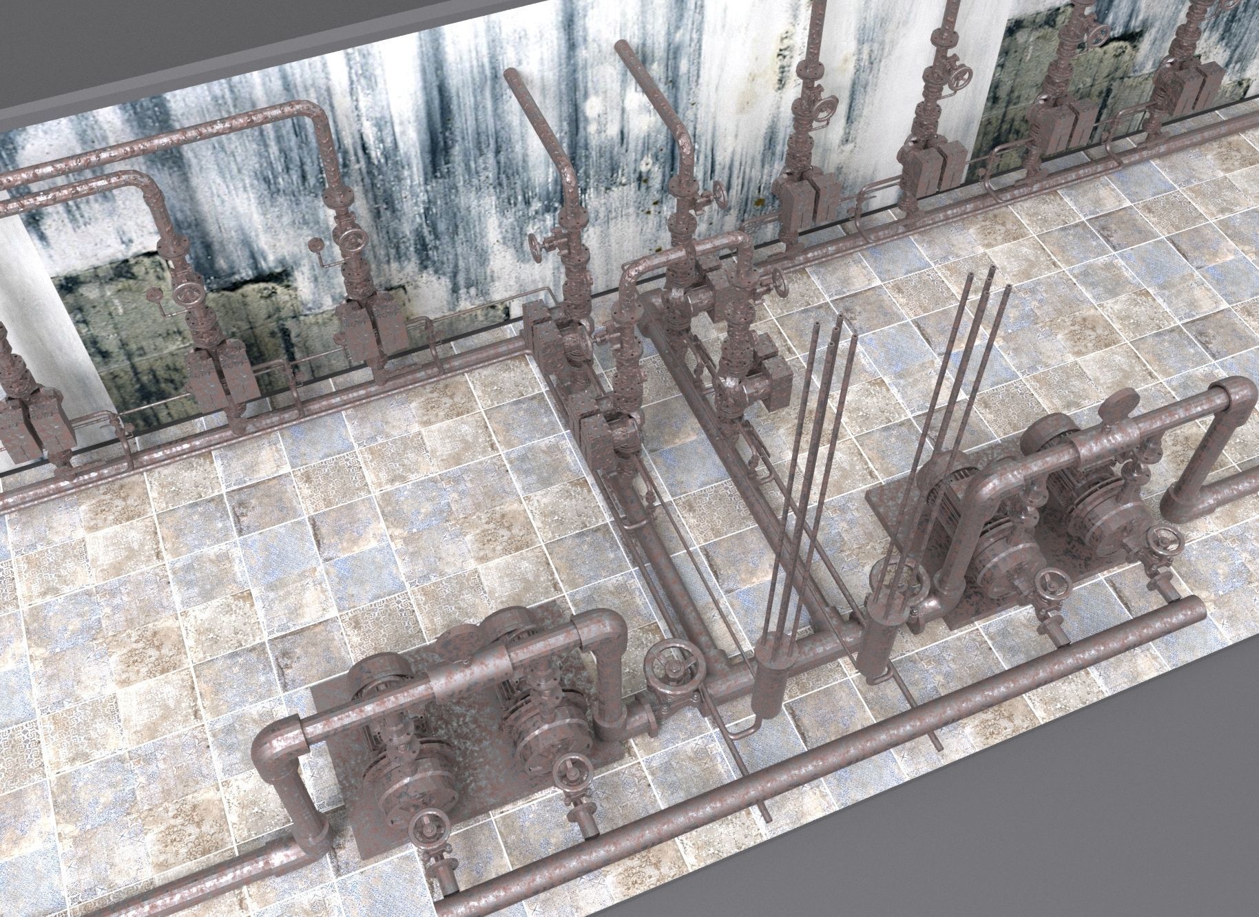 Fire-fighting pumping station 3D model_6