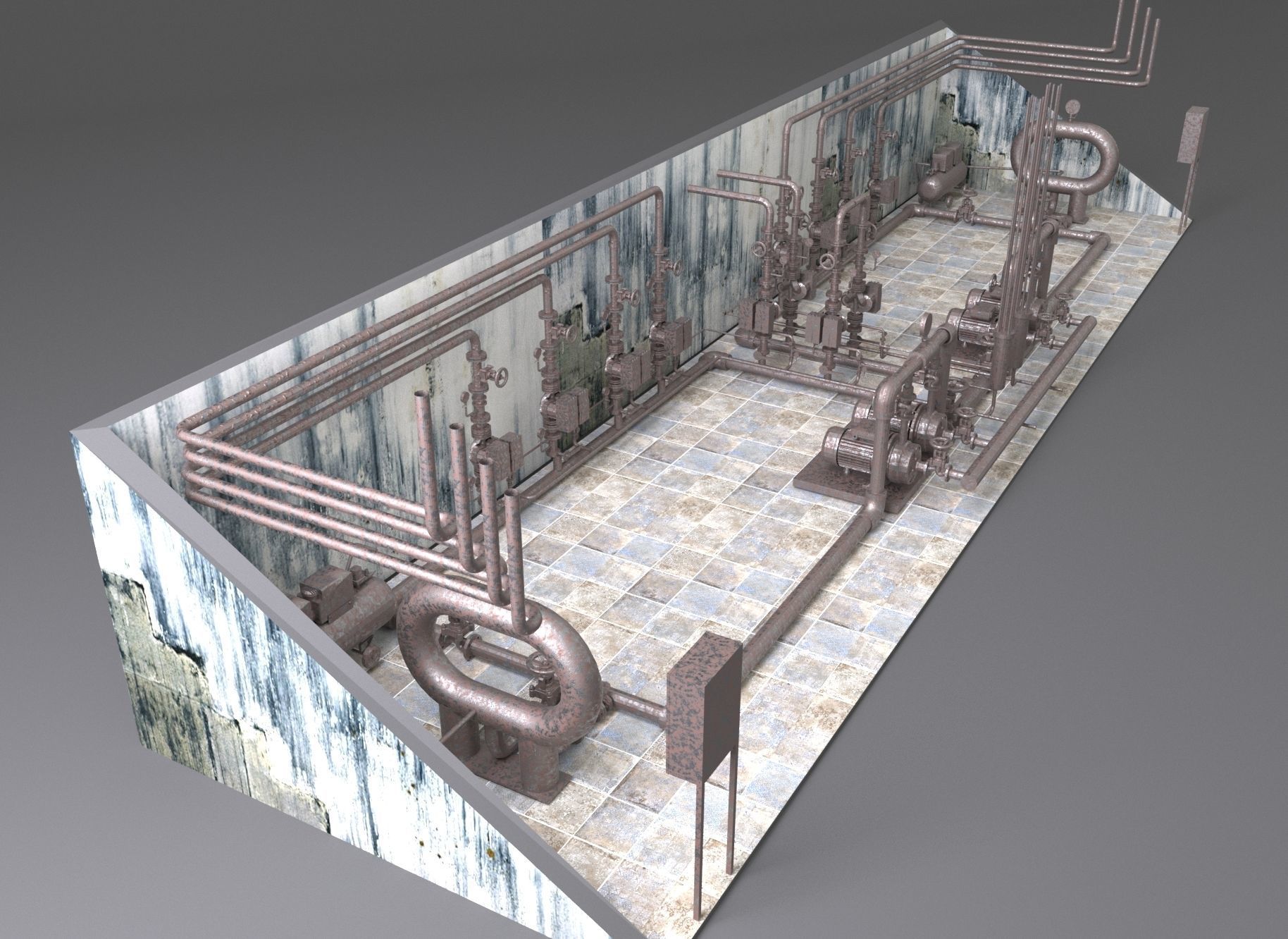 Fire-fighting pumping station 3D model_4