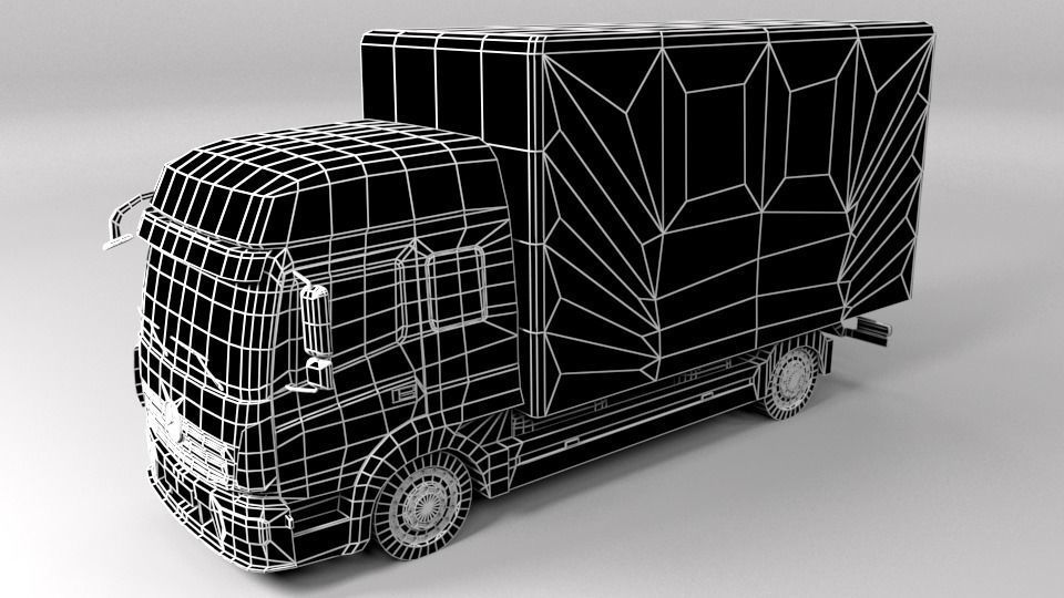 MERCEDES ATEGO 2015 LOWPOLY Low-poly 3D model_5