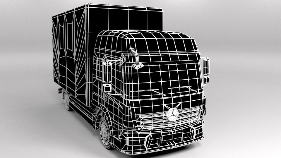 MERCEDES ATEGO 2015 LOWPOLY Low-poly 3D model_1