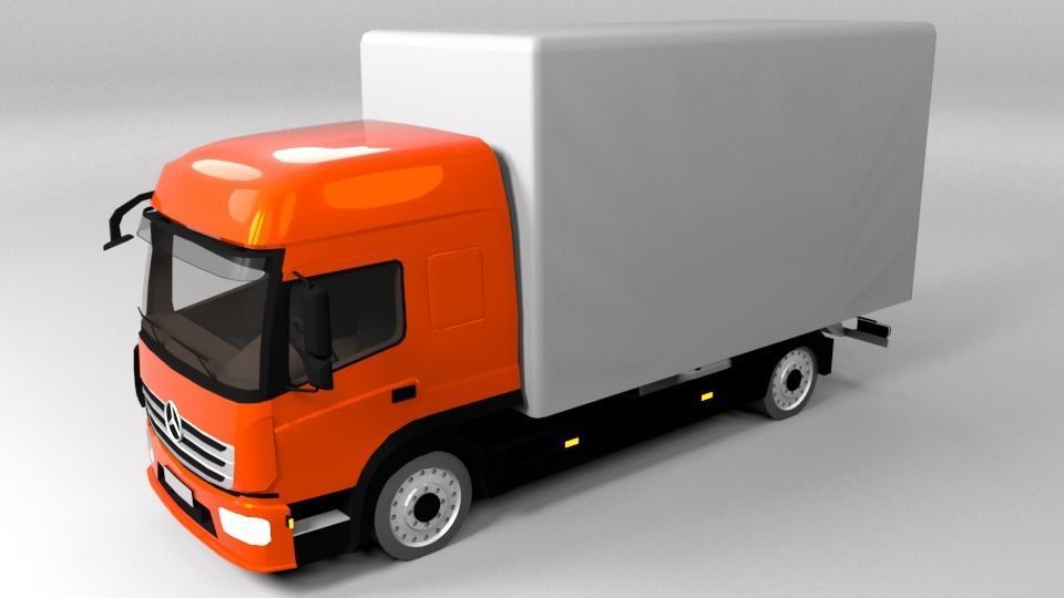 MERCEDES ATEGO 2015 LOWPOLY Low-poly 3D model_4