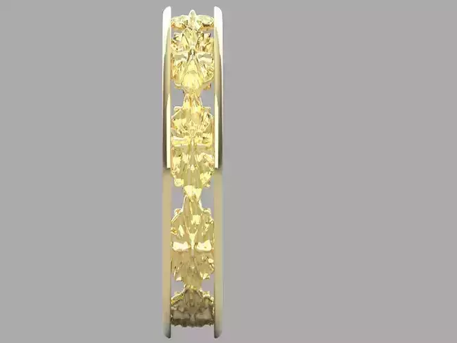woman engagement floral ring  3D print model