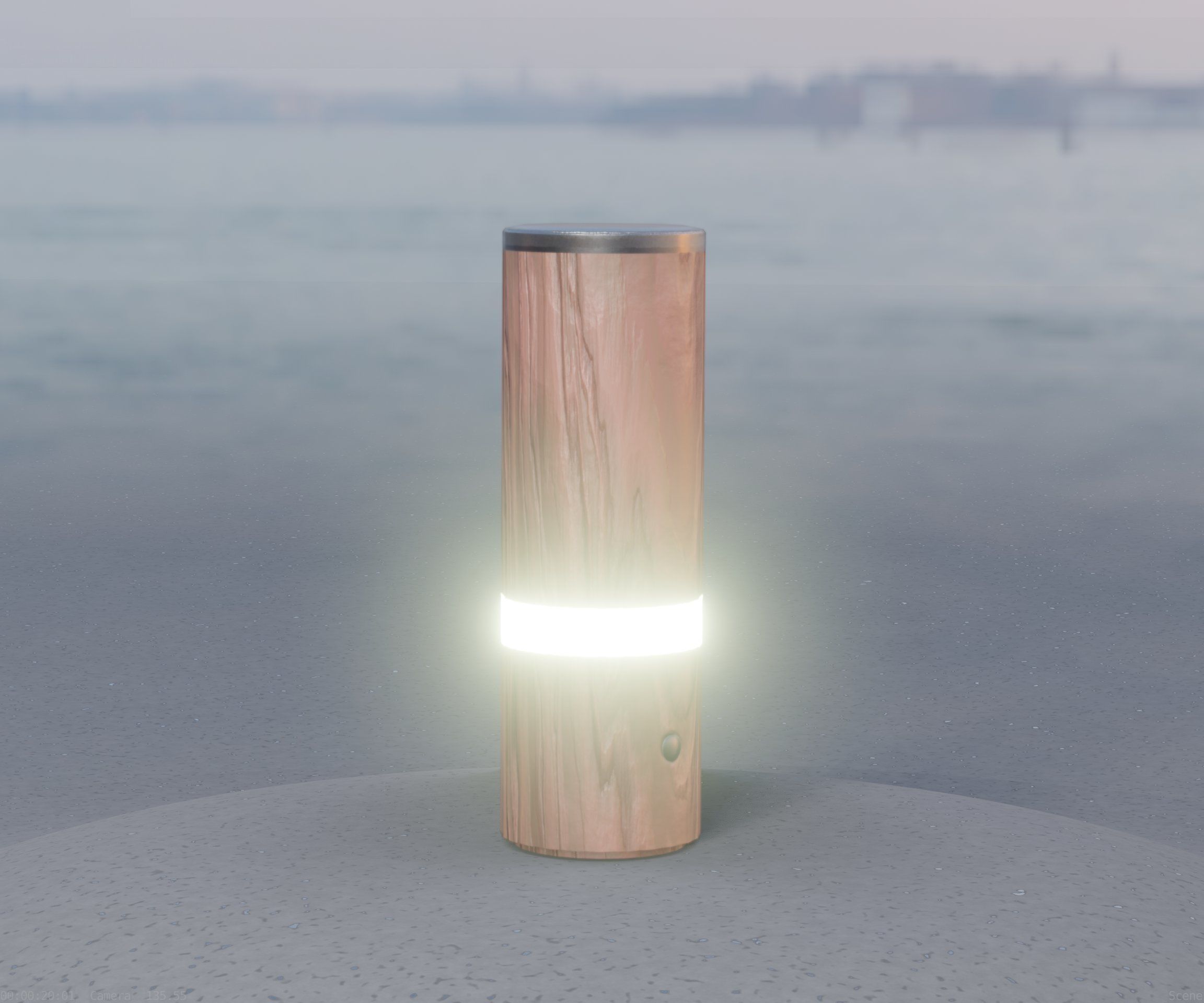 Wood Light-Column 5 - Low-Poly Street-Light Set-9 Low-poly 3D model_81