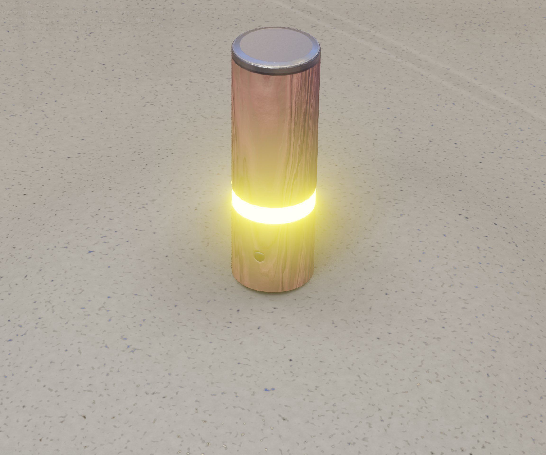 Wood Light-Column 5 - Low-Poly Street-Light Set-9 Low-poly 3D model_45
